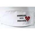 Masca de protectie, imprimeu Dumnezeu este dragoste! Masca de protectie, imprimeu Dumnezeu este dragoste!